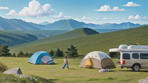 阿蘇五岳を一望できる絶景のキャンプ場